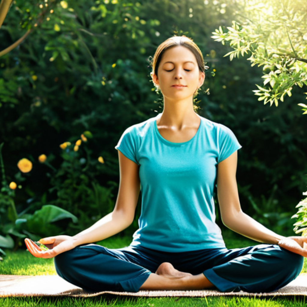 **
"A woman meditating outdoors in a peaceful garden, fully clothed in comfortable, modest attire. Sunlight filters through the trees. Serene expression. Safe for work, appropriate content, perfect anatomy, correct proportions, natural pose, well-formed hands, proper finger count, natural body proportions, professional, family-friendly."
**