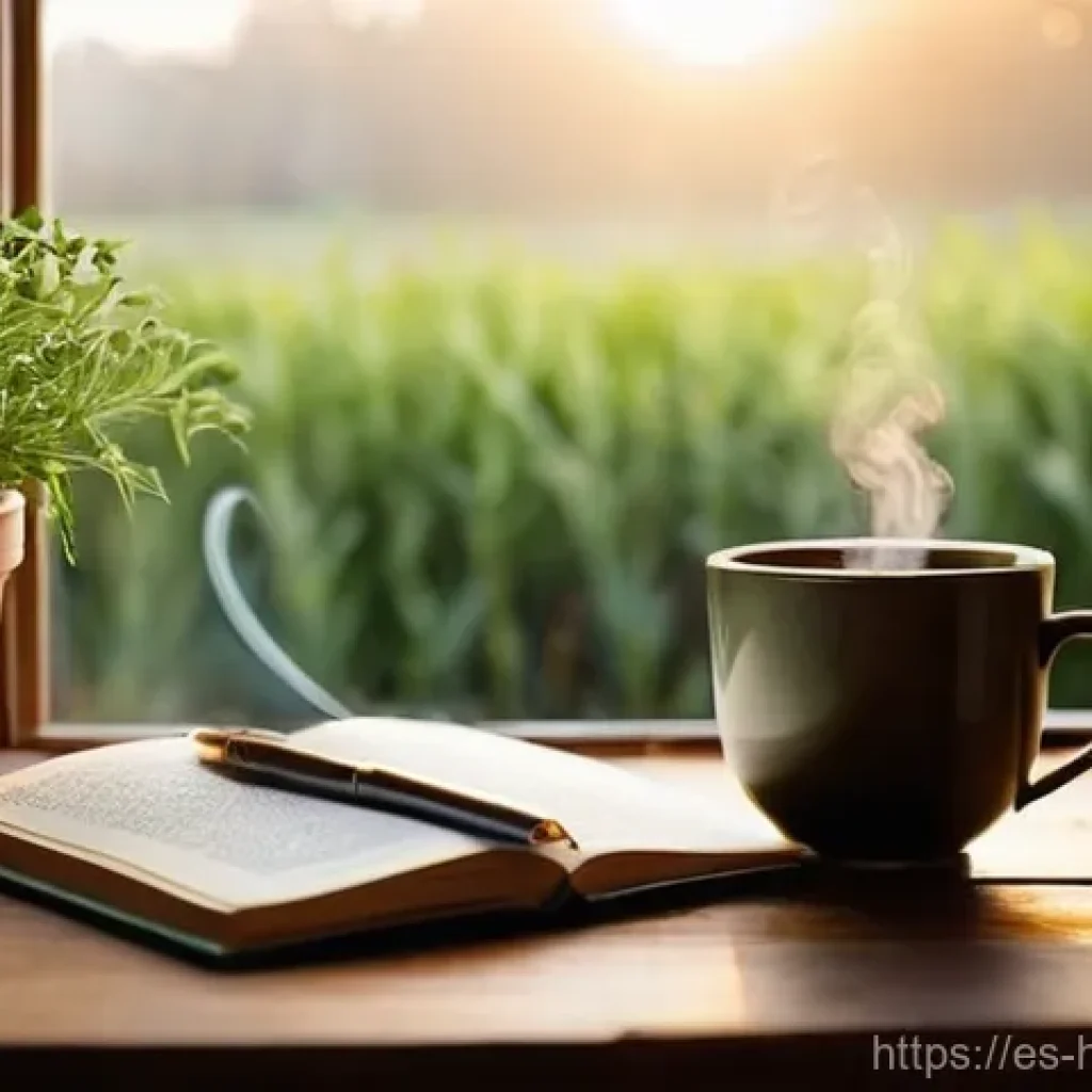 자기 성찰을 통한 불안감 극복하기 - **Prompt 1: Serene Introspection and Journaling**
A person of indeterminate gender, appearing ca...
